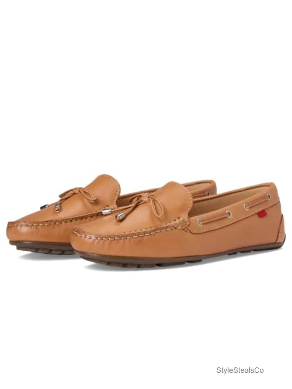 Leather Slip-On Loafers with Arch Support Memory Foam Insole